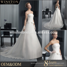 Robe de mariée en mousseline de soie personnalisée OEM ODM